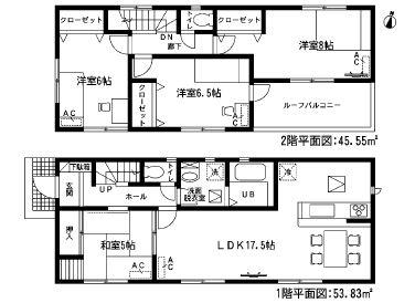 Floor plan. 23,900,000 yen, 4LDK, Land area 169.29 sq m , Building area 99.38 sq m