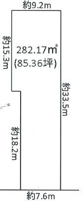 Compartment figure. Land price 17,070,000 yen, Land area 282.17 sq m