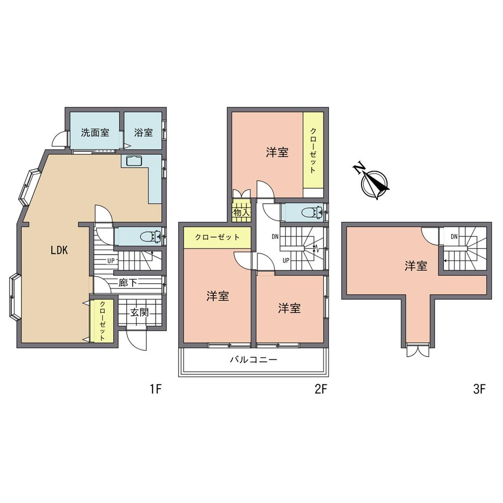 Floor plan. 26,900,000 yen, 4LDK, Land area 135.23 sq m , Building area 122.3 sq m