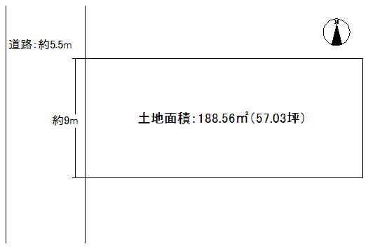 Compartment figure. Land price 12 million yen, Land area 188.56 sq m