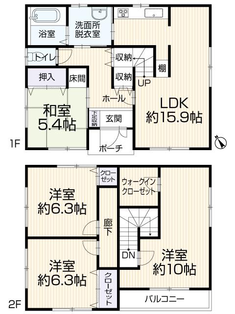 Floor plan. 18,800,000 yen, 4LDK, Land area 284.51 sq m , Building area 112.5 sq m