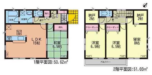 Floor plan. Price 23,900,000 yen, 4LDK+2S, Land area 203.6 sq m , Building area 101.65 sq m