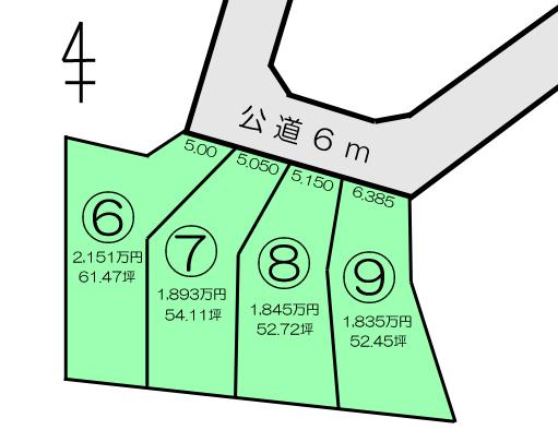 Compartment figure. Land price 21,510,000 yen, Land area 203.21 sq m