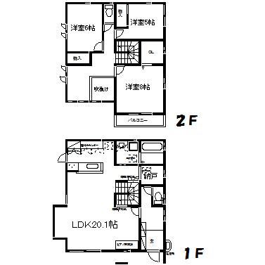 Floor plan. 33,900,000 yen, 3LDK + S (storeroom), Land area 160.33 sq m , Building area 107.64 sq m