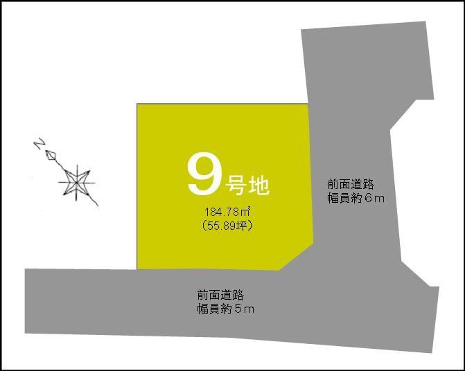Compartment figure. Land price 23,700,000 yen, Land area 184.78 sq m
