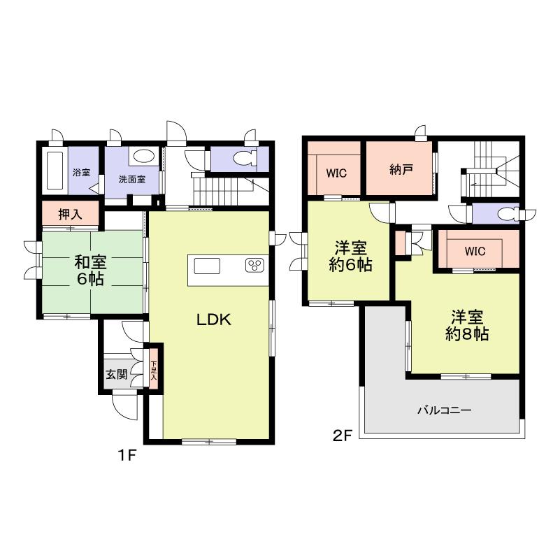 Floor plan. 44,800,000 yen, 3LDK + 3S (storeroom), Land area 121.68 sq m , Building area 114.2 sq m
