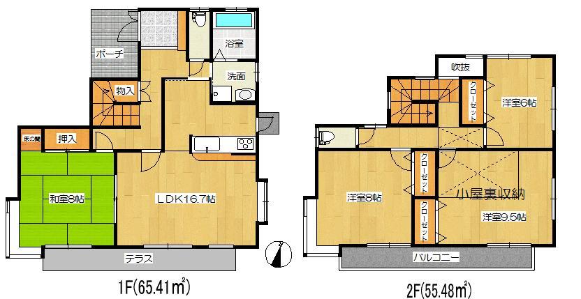 Floor plan. 28.8 million yen, 4LDK, Land area 204.38 sq m , Building area 120.89 sq m floor plan