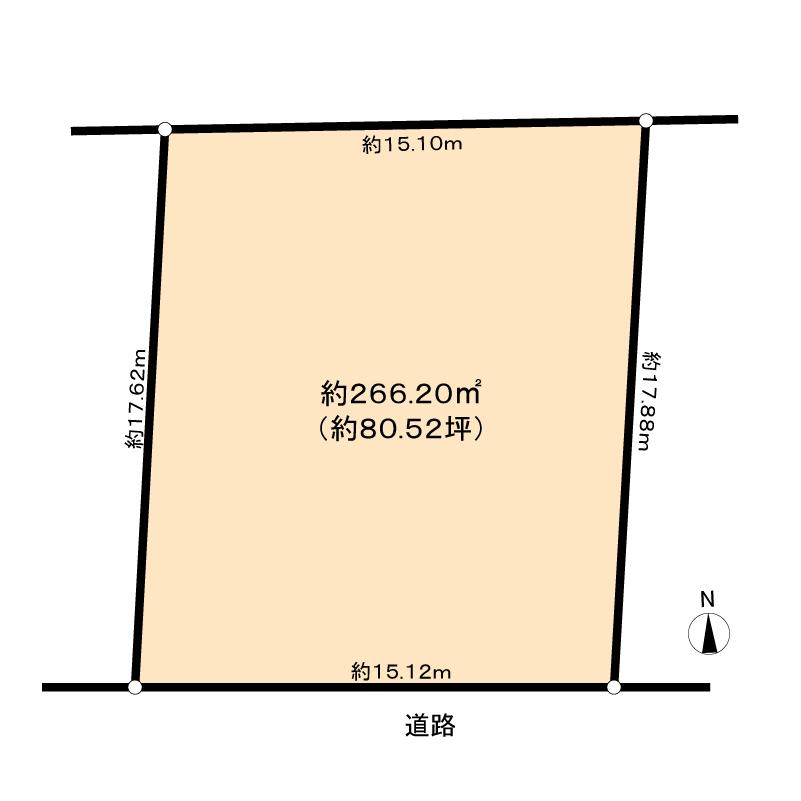 Compartment figure. Land price 39,600,000 yen, Land area 266.2 sq m