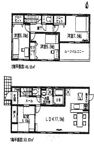 Floor plan. (1 Building), Price 28,900,000 yen, 4LDK, Land area 161.31 sq m , Building area 99.38 sq m