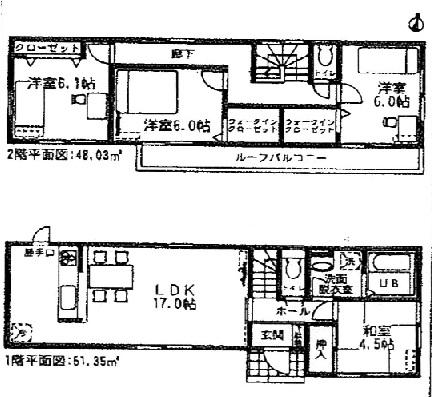 Floor plan. (8 Building), Price 30.5 million yen, 4LDK, Land area 235.49 sq m , Building area 99.38 sq m