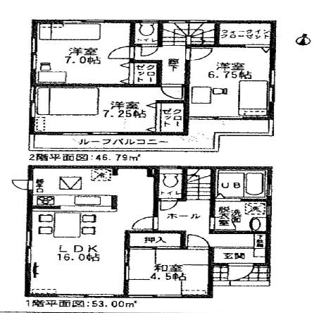 Floor plan. (9 Building), Price 33,800,000 yen, 4LDK, Land area 200.6 sq m , Building area 99.79 sq m