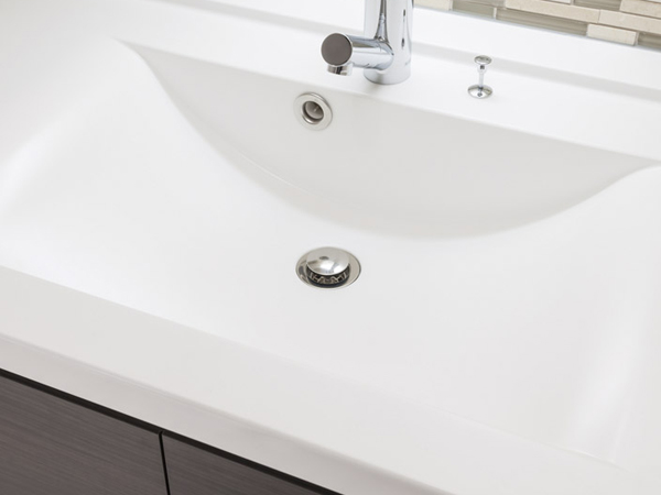 Bathing-wash room.  [Integrated top board] High durability, Adopt a beautiful one-piece top plate (same specifications)
