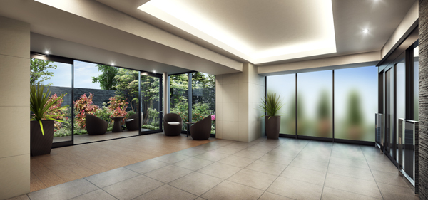 Entrance Hall & Lounge Rendering illustrations (in fact a slightly different)