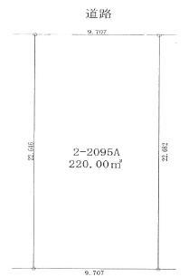 Compartment figure. Land price 23,300,000 yen, Land area 220 sq m