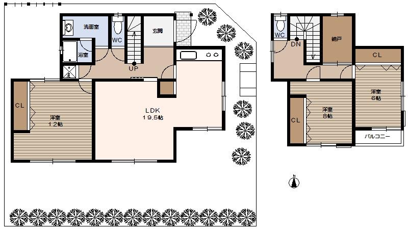 Floor plan. 24,800,000 yen, 3LDK, Land area 172.17 sq m , Building area 119.88 sq m