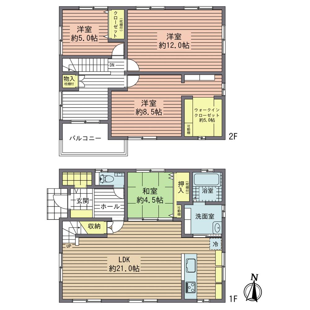 Floor plan. 42,300,000 yen, 4LDK, Land area 160 sq m , Building area 129.17 sq m