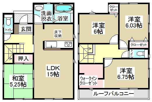 Floor plan. 37,900,000 yen, 4LDK, Land area 165.52 sq m , Building area 97.72 sq m