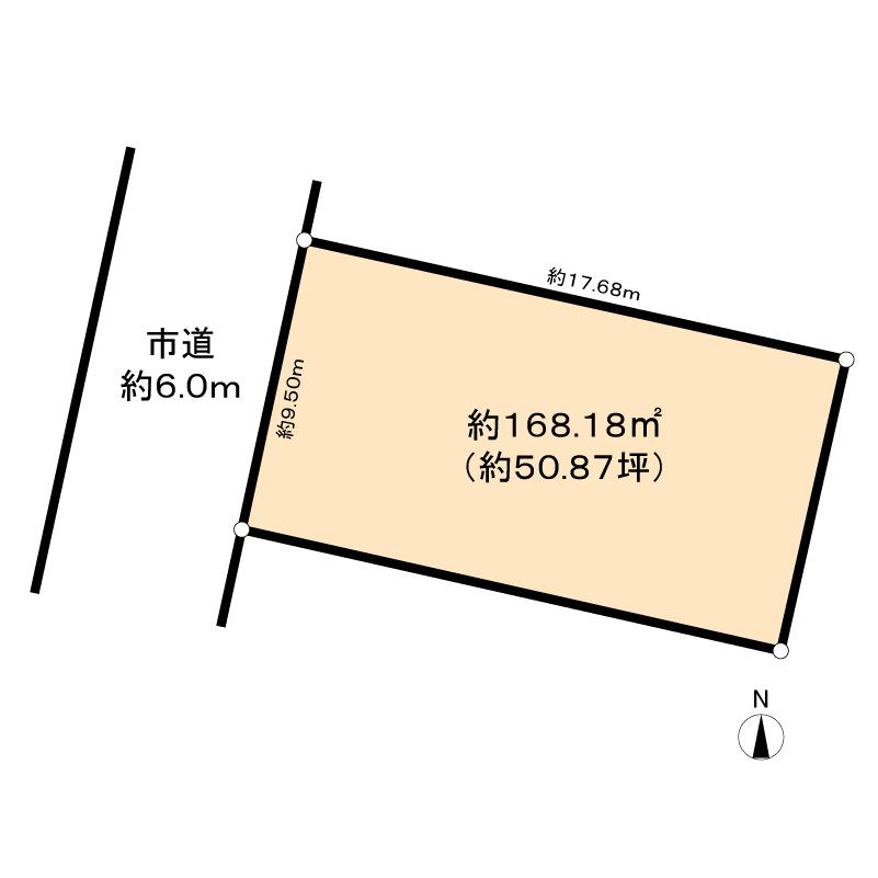Compartment figure. Land price 20.8 million yen, Land area 168.18 sq m