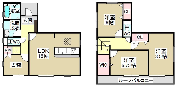 Floor plan. 26,900,000 yen, 3LDK + S (storeroom), Land area 147.08 sq m , Building area 94.41 sq m