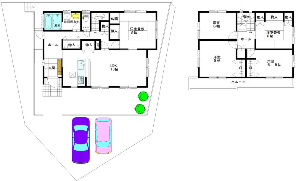 Floor plan. 29.5 million yen, 5LDK, Land area 198.34 sq m , Building area 132.5 sq m