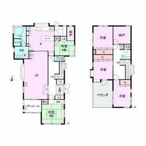 Floor plan. 58 million yen, 5LDK + S (storeroom), Land area 329.62 sq m , Building area 214.46 sq m