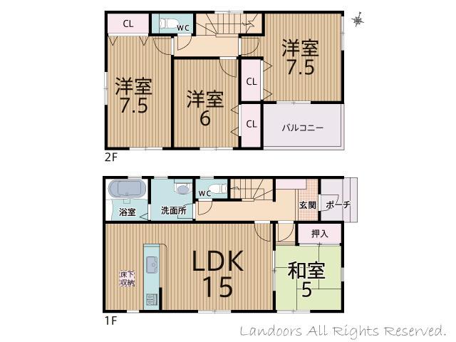 Floor plan. 25,900,000 yen, 4LDK, Land area 160.01 sq m , Building area 96.9 sq m floor plan