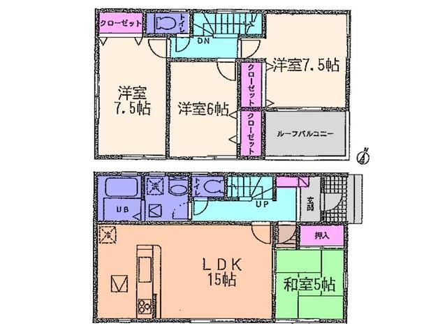 Floor plan. 24,900,000 yen, 4LDK, Land area 160.01 sq m , Building area 96.9 sq m