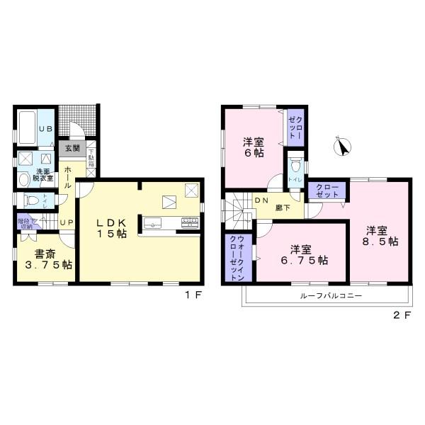 Floor plan. 26,900,000 yen, 4LDK, Land area 147.08 sq m , Building area 95.24 sq m