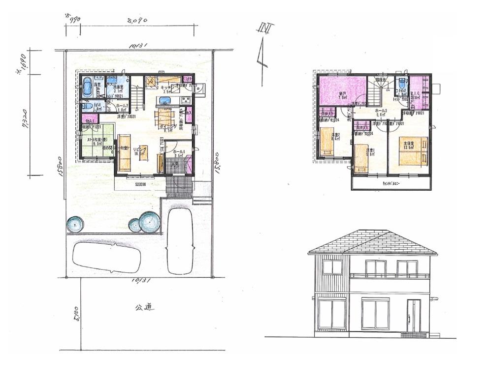 Other building plan example. Building plan example (No. 13 locations) Building area 111..88 sq m