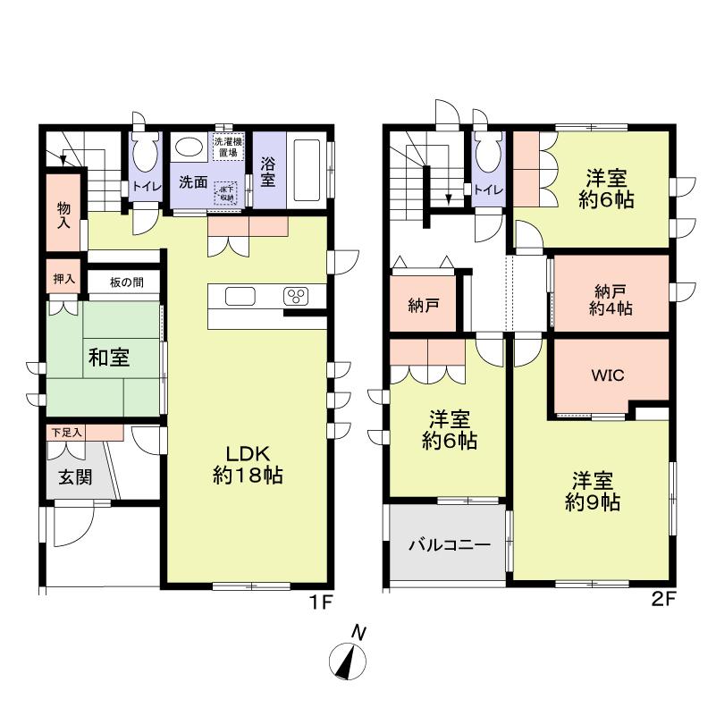 Floor plan. 43.2 million yen, 4LDK + 2S (storeroom), Land area 157 sq m , Building area 117.58 sq m