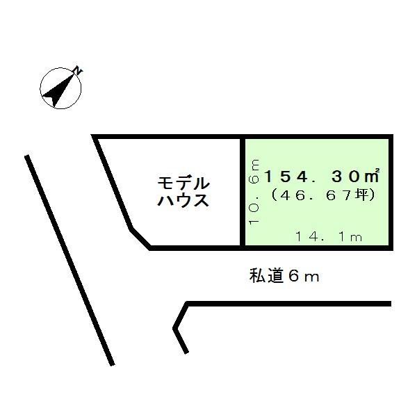Compartment figure. Land price 21,800,000 yen, Land area 154.3 sq m