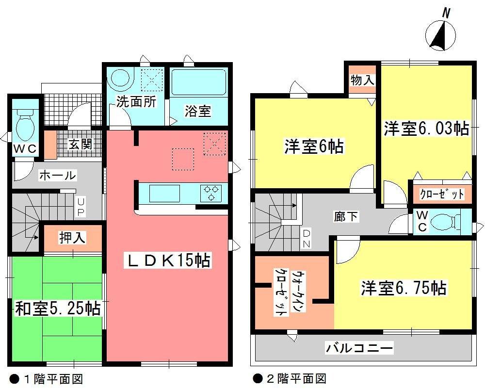 Floor plan. (1 Building), Price 37,900,000 yen, 4LDK, Land area 165.52 sq m , Building area 97.72 sq m