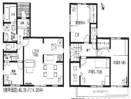 Floor plan. 26,900,000 yen, 3LDK + S (storeroom), Land area 147.08 sq m , Building area 95.24 sq m