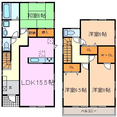 Floor plan. (4 Building), Price 27.3 million yen, 4LDK, Land area 161.47 sq m , Building area 105.15 sq m