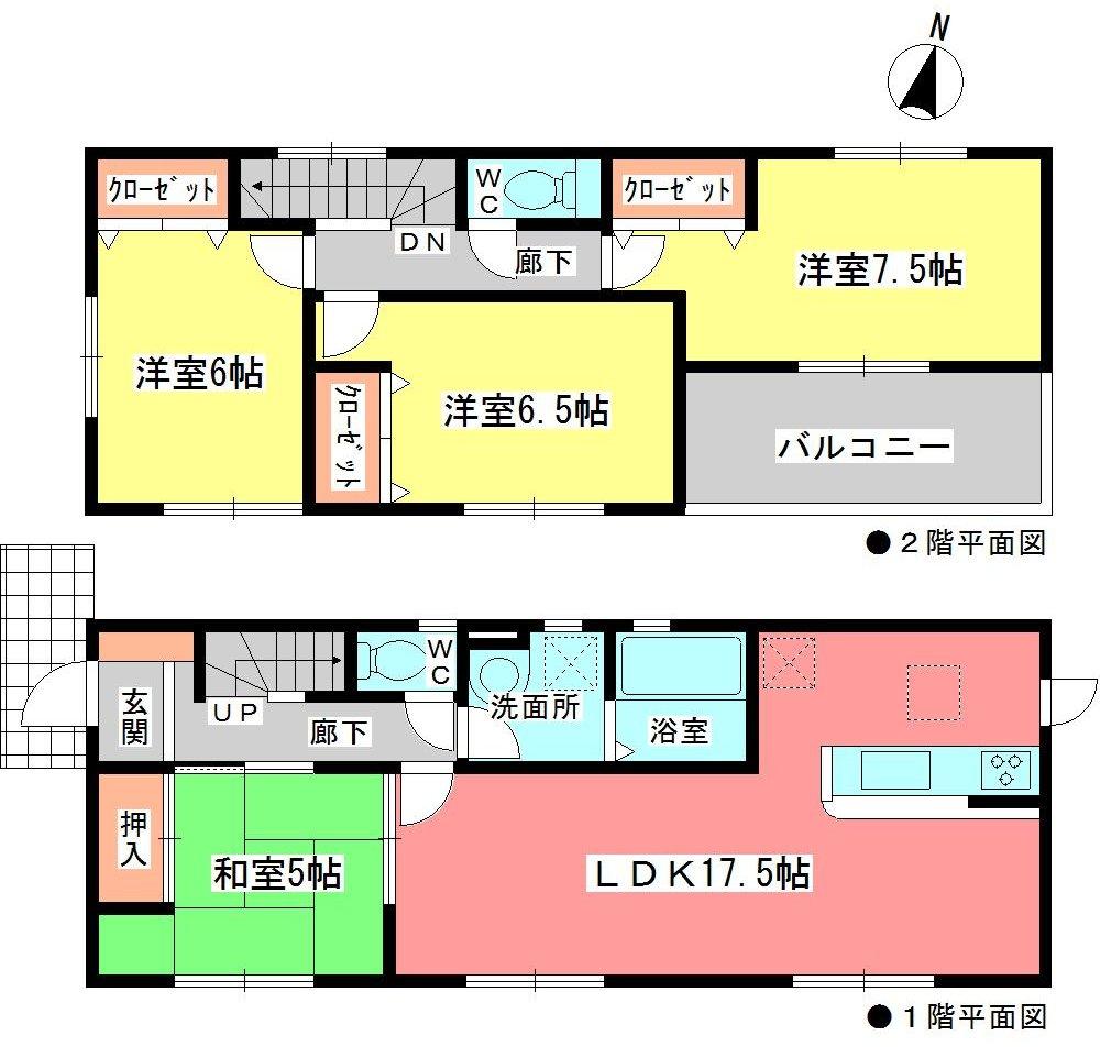 Floor plan. (1 Building), Price 26,800,000 yen, 4LDK, Land area 161.31 sq m , Building area 99.38 sq m