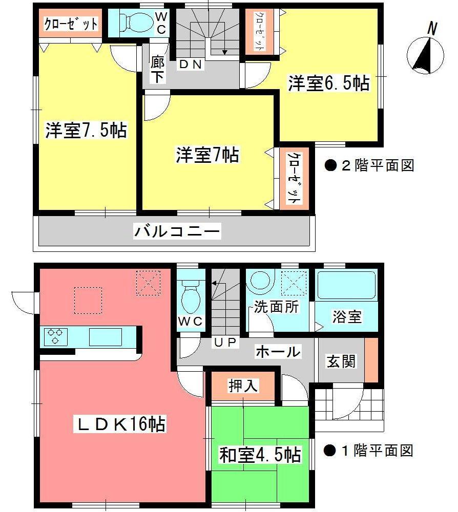 Floor plan. (13 Building), Price 33,800,000 yen, 4LDK, Land area 200 sq m , Building area 98.56 sq m