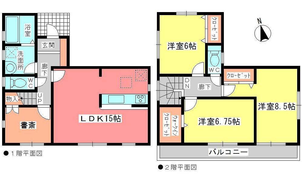 Floor plan. 26,900,000 yen, 3LDK + S (storeroom), Land area 147.08 sq m , Building area 94.41 sq m