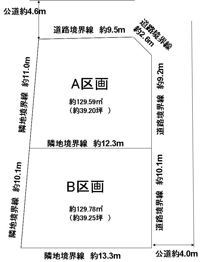 Compartment figure. Land price 14,915,000 yen, Land area 129.78 sq m
