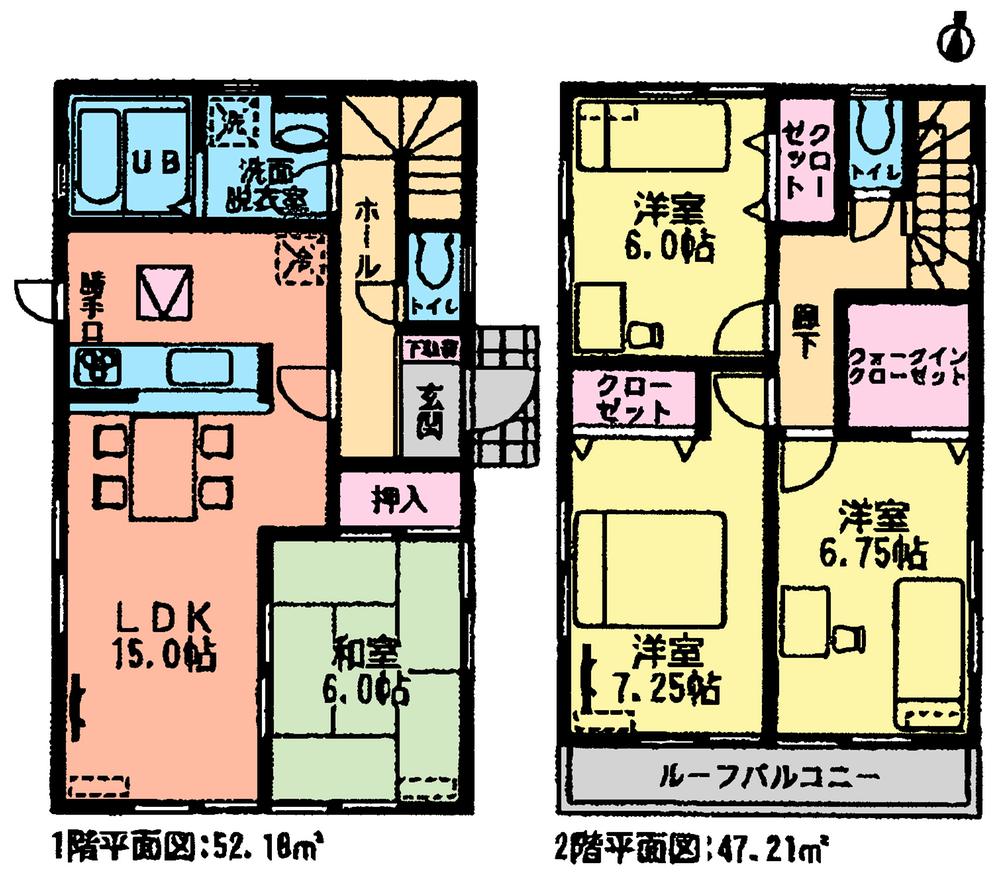 Floor plan. (5 Building), Price 32,500,000 yen, 4LDK, Land area 160 sq m , Building area 99.39 sq m