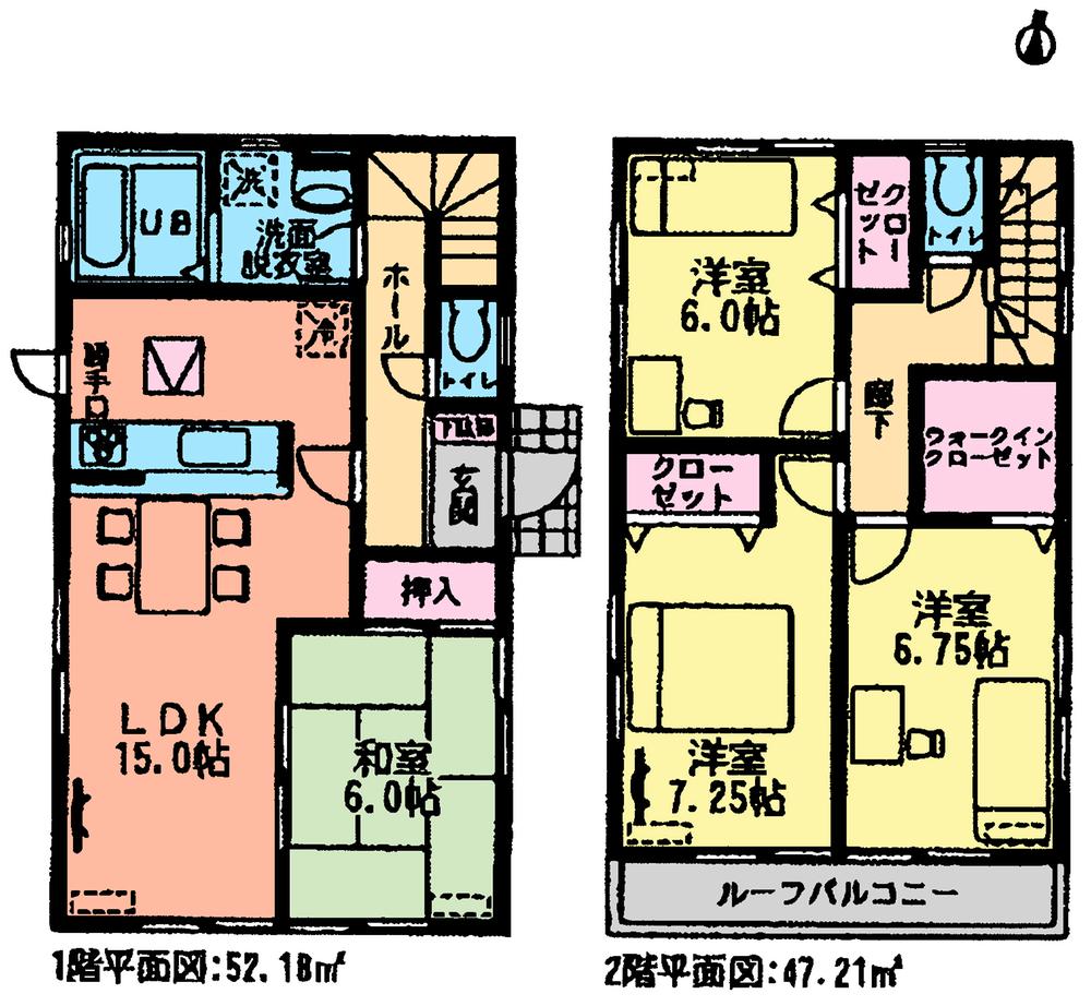 Floor plan. (7 Building), Price 33,500,000 yen, 4LDK, Land area 173 sq m , Building area 99.39 sq m