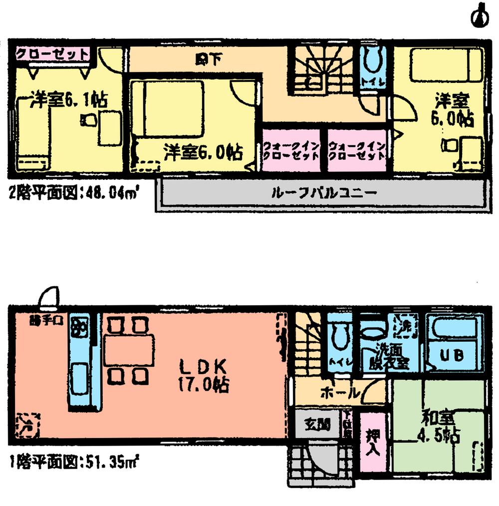 Floor plan. (8 Building), Price 30.5 million yen, 4LDK, Land area 235.49 sq m , Building area 99.38 sq m