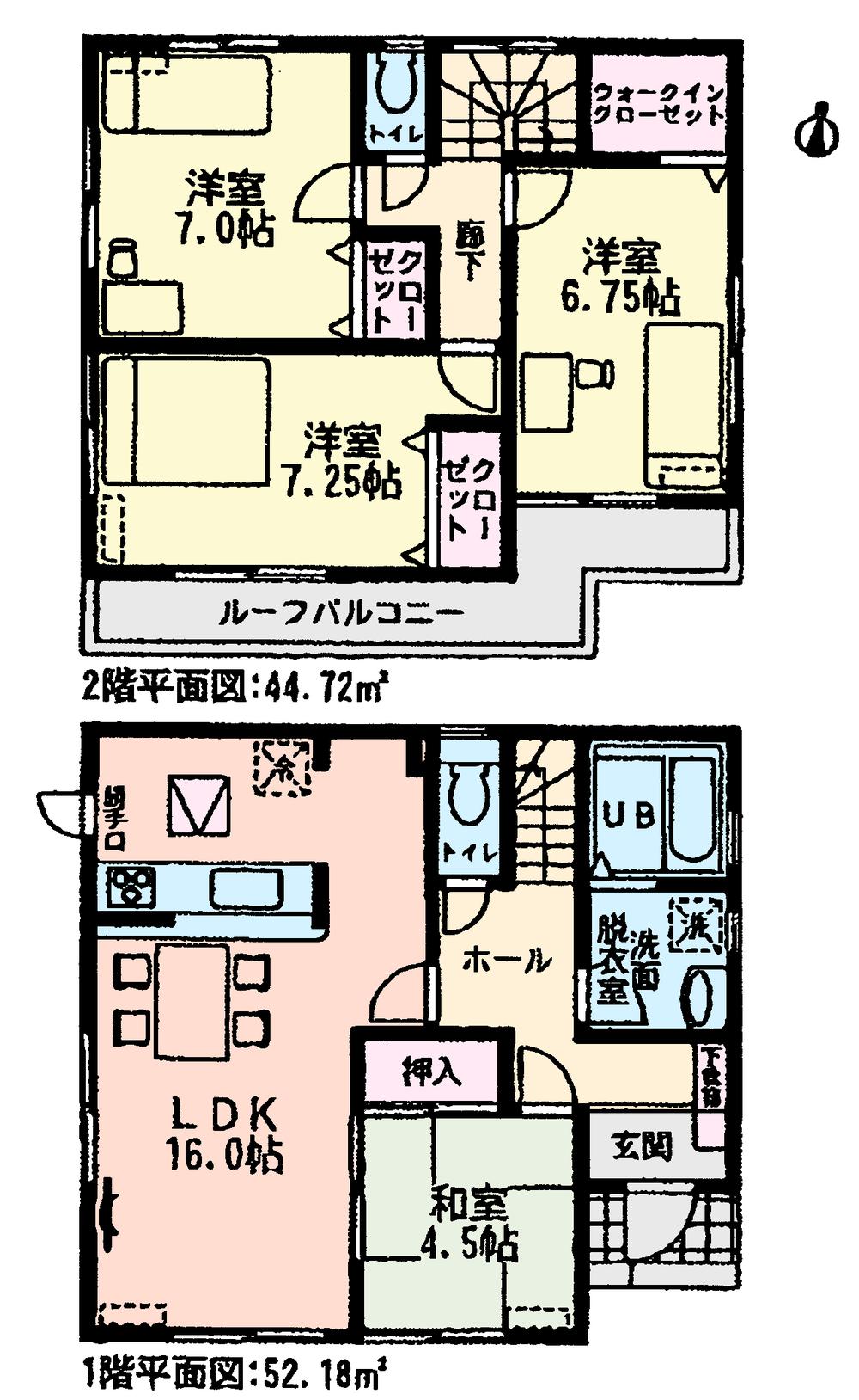 Floor plan. (9 Building), Price 33,800,000 yen, 4LDK, Land area 200.6 sq m , Building area 96.9 sq m