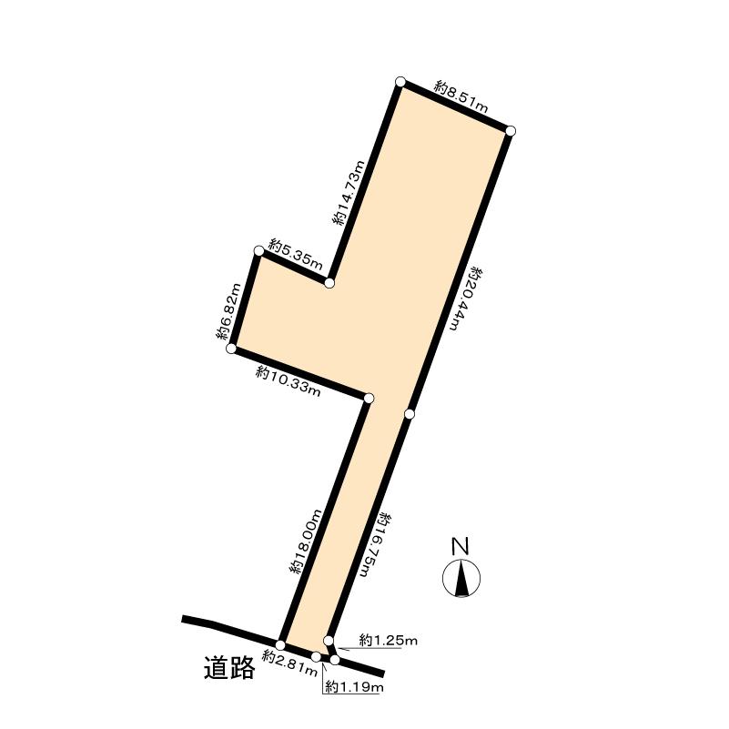Compartment figure. Land price 21 million yen, Land area 264.17 sq m