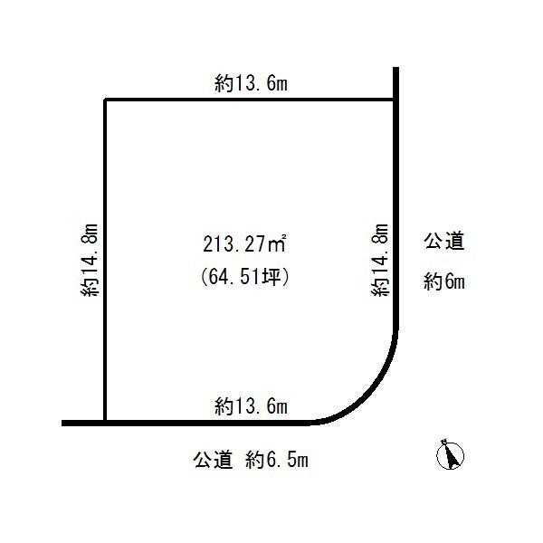 Compartment figure. Land price 21,800,000 yen, Land area 213.27 sq m