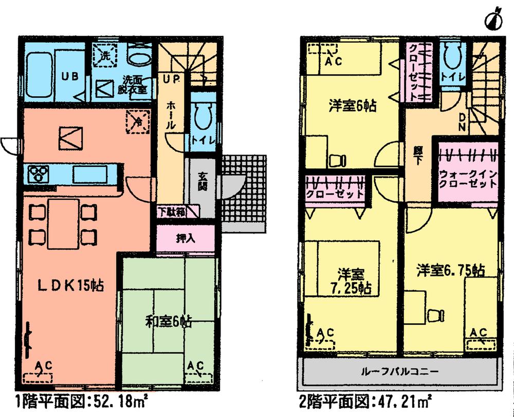 Floor plan. (1 Building), Price 24,300,000 yen, 4LDK, Land area 170.59 sq m , Building area 99.39 sq m