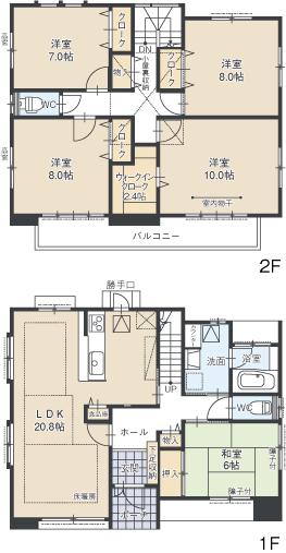 Floor plan. Until large Minami Elementary School 1100m (April 2012 opened)