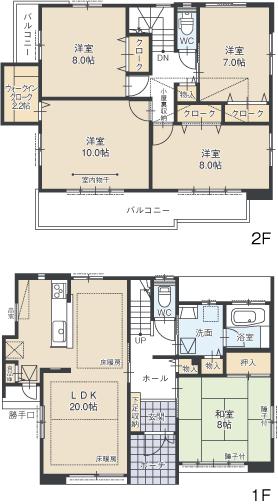 Floor plan. Until large Minami Elementary School 1100m (April 2012 opened)