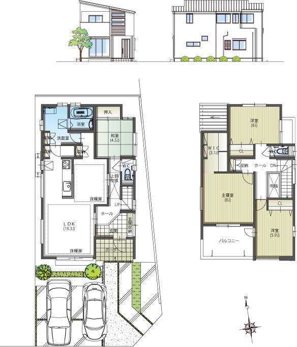 Floor plan. (A), Price 33,800,000 yen, 4LDK, Land area 140.01 sq m , Building area 114.2 sq m