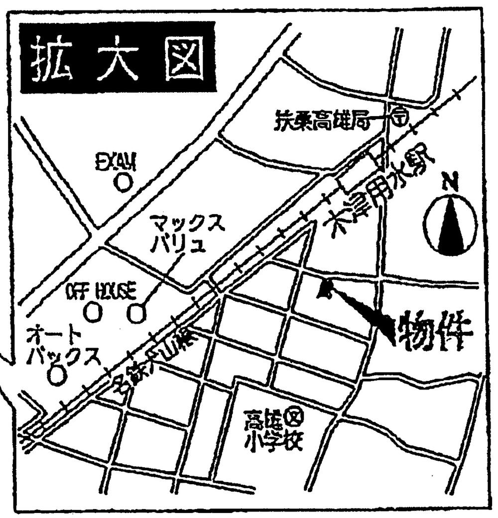 Local guide map. Enlarged view