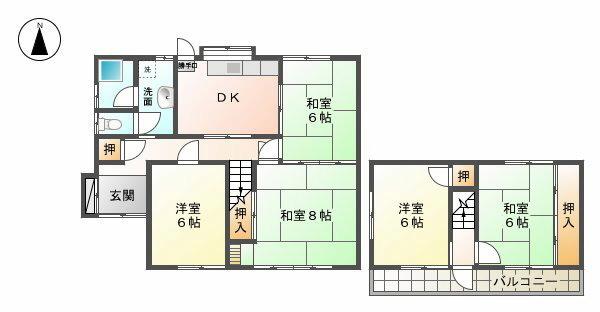 Floor plan. 11.8 million yen, 5DK, Land area 149.21 sq m , Building area 89.42 sq m